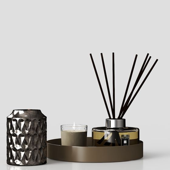 Elegant Aromatherapy Set 3D model