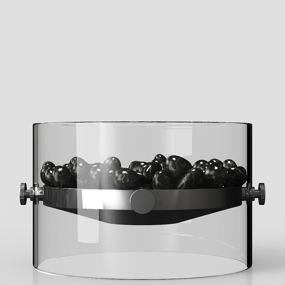 Stylish Glass Ball Jar 3D model