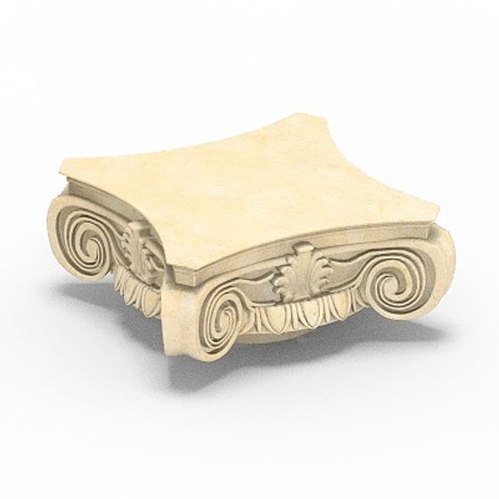 Low Poly High Detail Roman Column Base 3D model