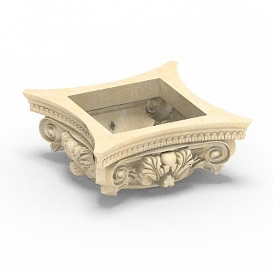 Low-Poly Ancient Roman Column Capital 3D model