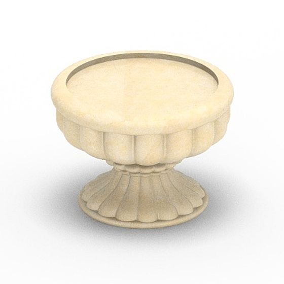 Elegant Flower Pot Base 3D Model