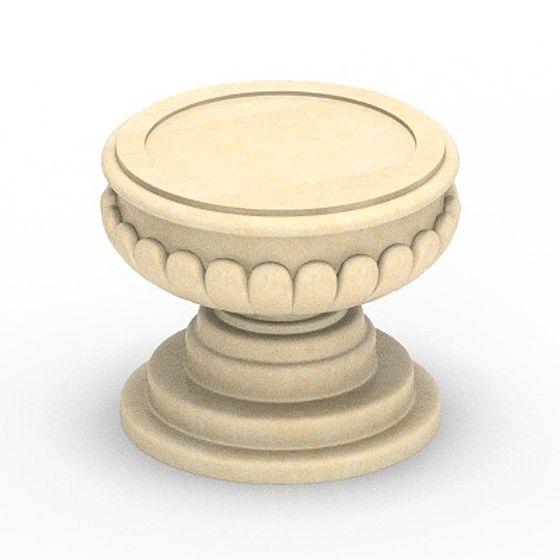 Low-Poly Roman Column Base 3D model
