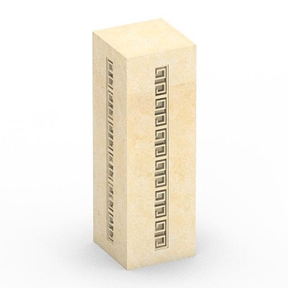 Stylish Gray Square Column 3D Model for Architecture