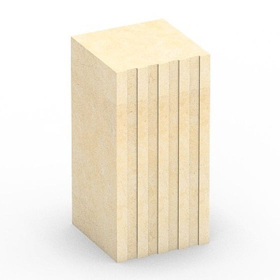 Square Column 3D Model in Gray