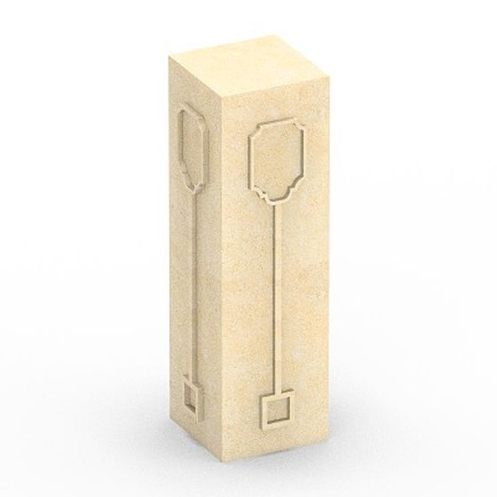 Brown Square Column 3D Model