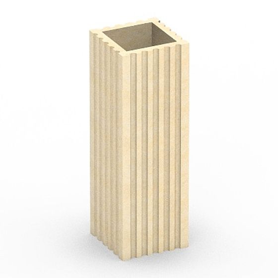 Brown Square Column 3D Model for Architectural Designs