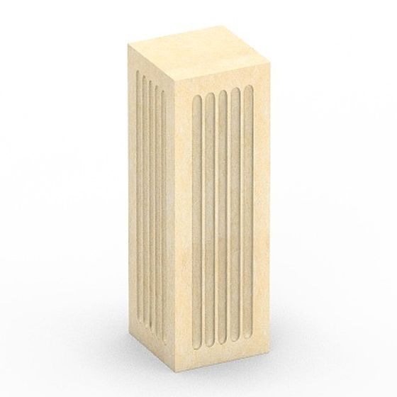 Square Column 3D Model - Gray