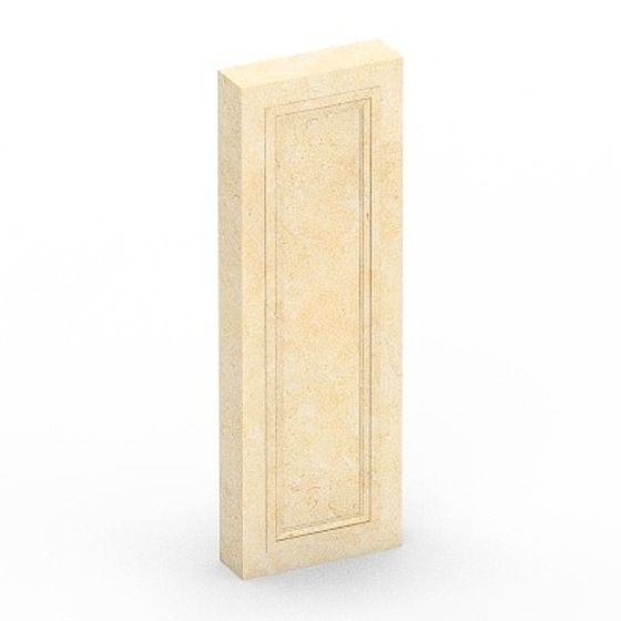 Gray Square Column 3D Model for Architectural Design