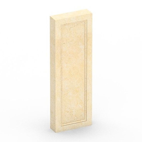 Square Column 3D Model in Gray Finish