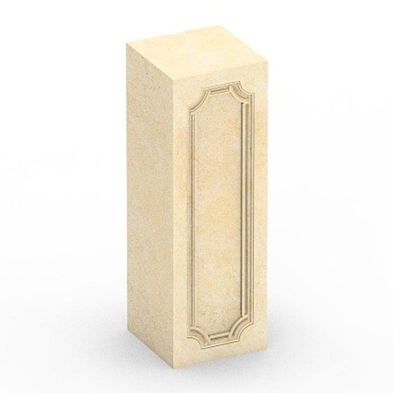 Gray Square Column 3D Model for Structural Elements