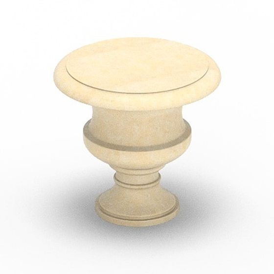 Brown Flower Bowl Column Cap 3D Model for Unique Decor