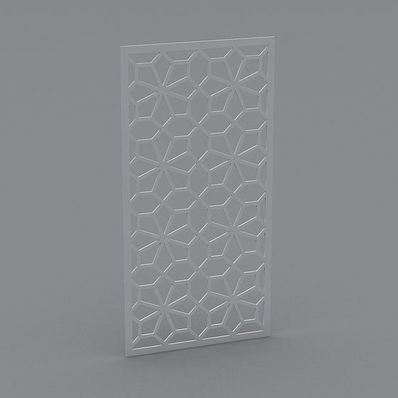 Honeycomb Screen 3D model with Unique Geometric Design
