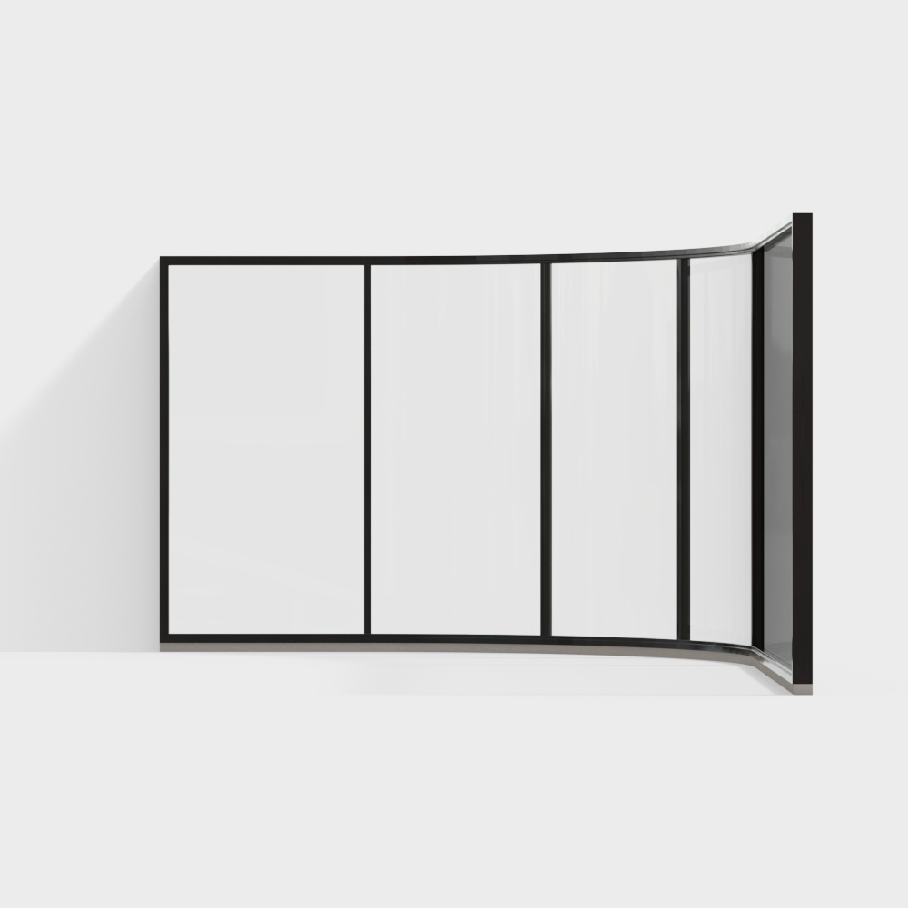 Curved floor to ceiling windows -wx