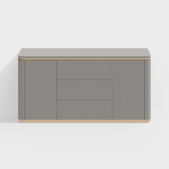 Stylish City Window Cabinet 3D model