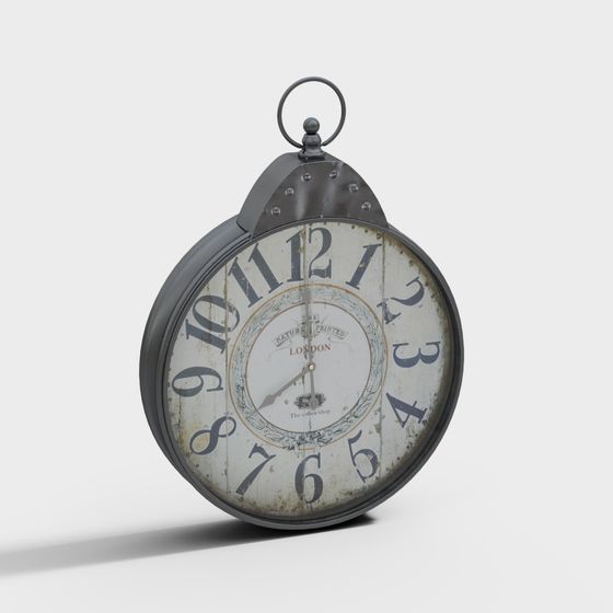 Vintage Clock 3D model for Timeless Elegance
