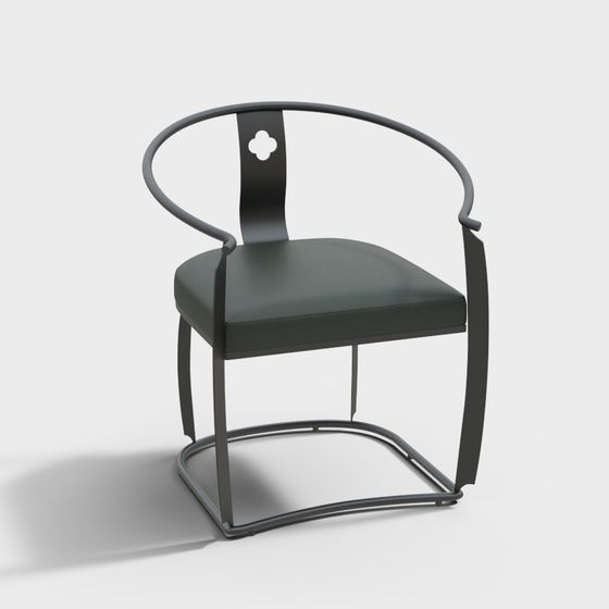 Elegant Low-Poly Chair 3D model
