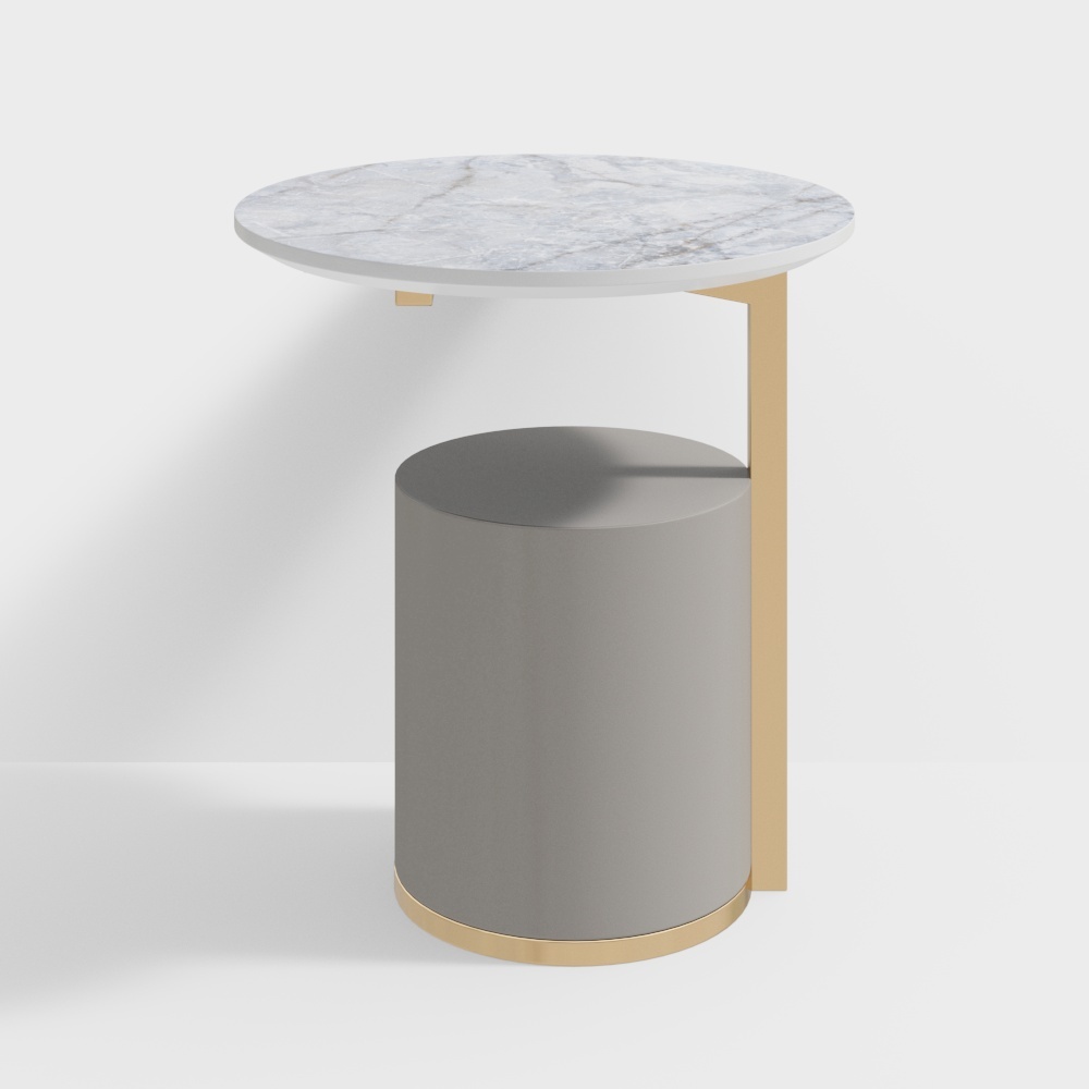 Elegant Low-Polygon Round Table 3D model