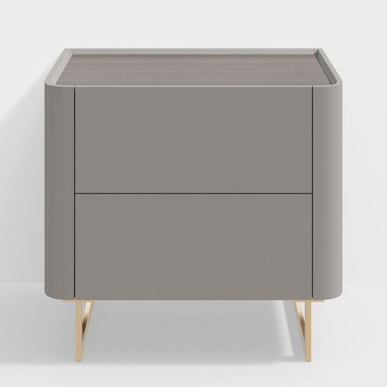 Modern Minimalist Nightstand 3D model