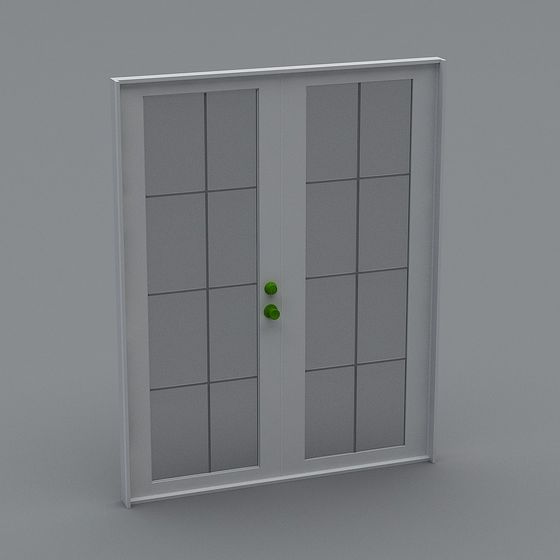 French Doors Exterior 3D Model