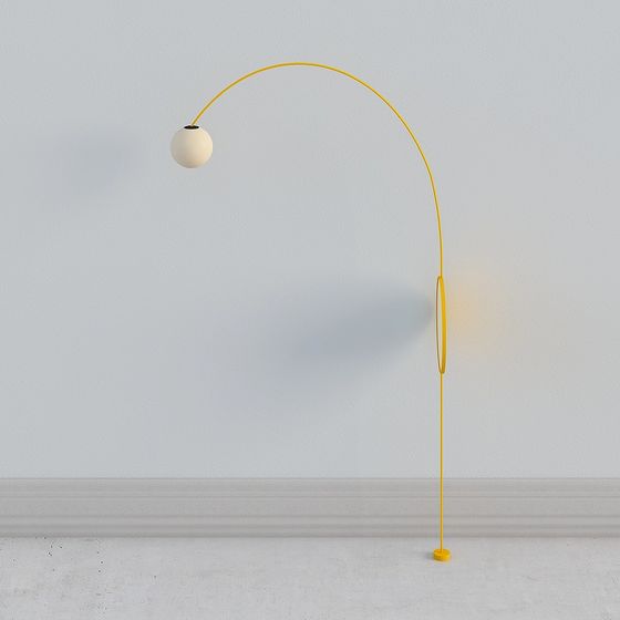 Elegant Arc Floor Lamp 3D model