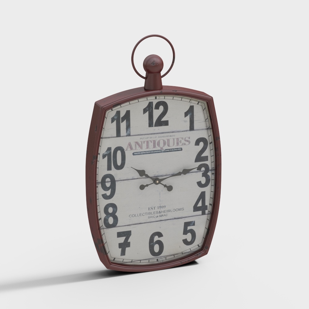 52530 MTL WD WALL CLOCK 19"W, 33"H