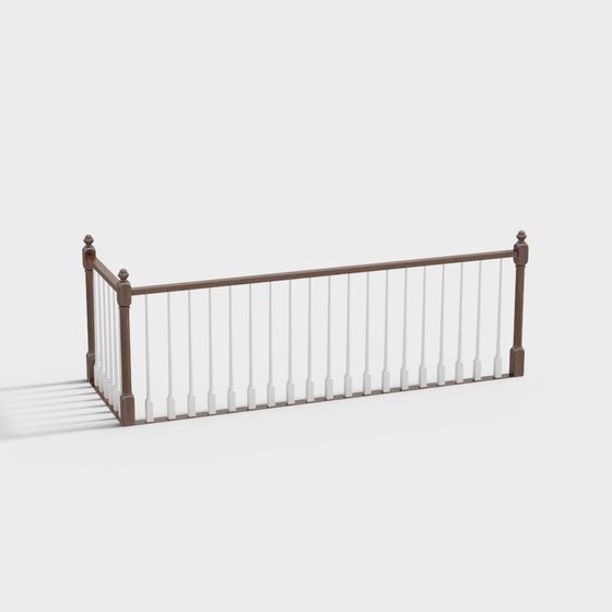 Vintage Wooden Bed Frame 3D model