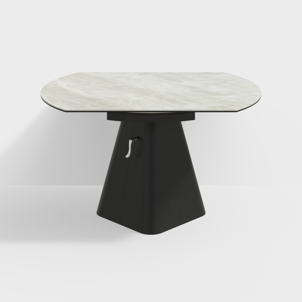 Cone-Shaped Marble Dining Table 3D model