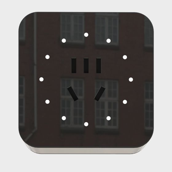 Elegant Polygonal Wall Clock 3D model