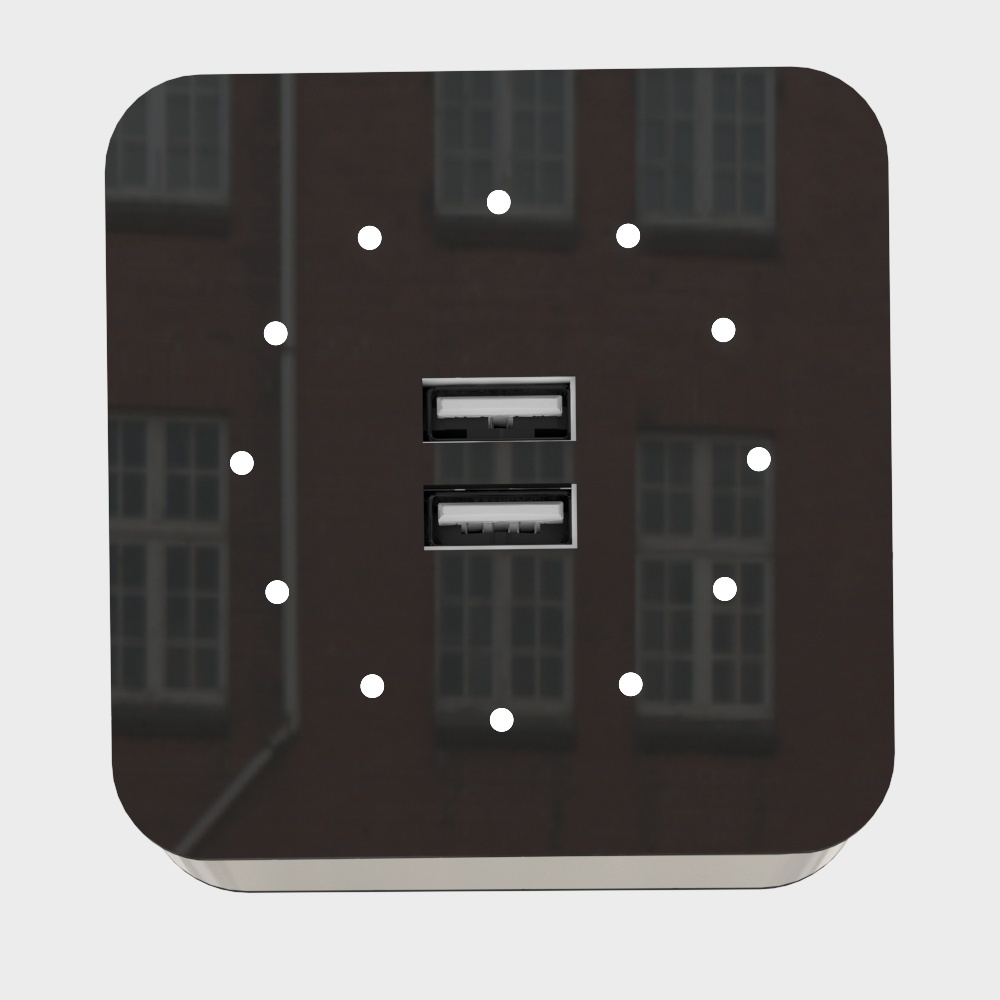 Stylish Low-Poly USB Socket 3D Model