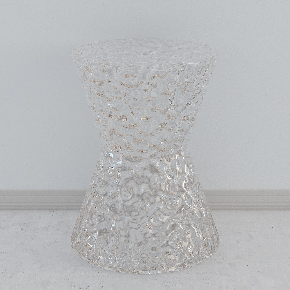Corrugated Metal Side Table-wx