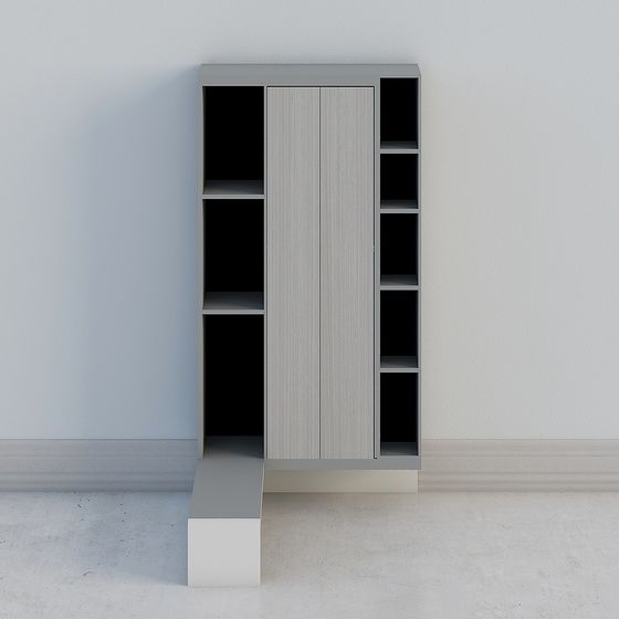 Urban Corner Bookshelf 3D model