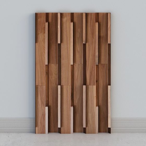 Low Polygon Wood Grain Partition 3D model