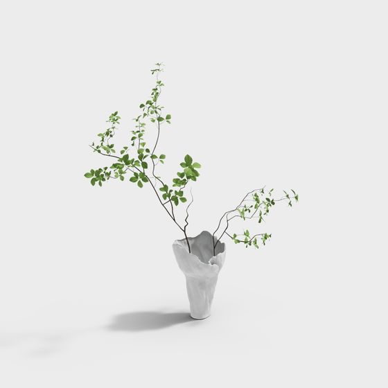 Nature's Essence Vase 3D model for Creative Projects
