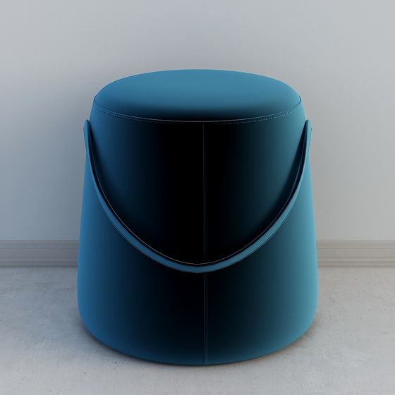 Futuristic Round Stool 3D model
