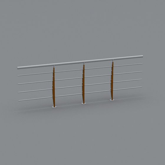 Elegant Railing 3D model for Urban Spaces