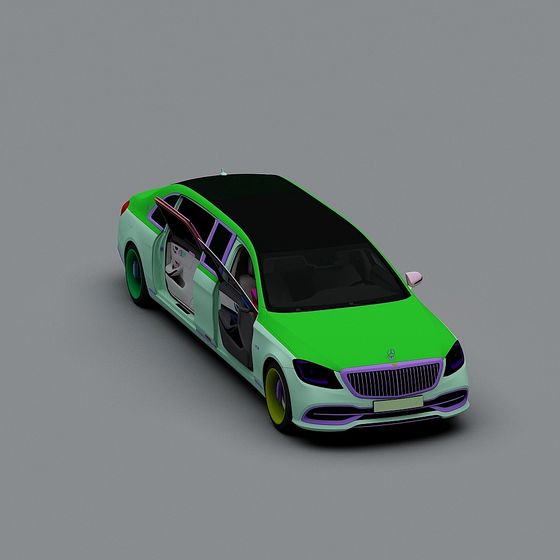 Low Poly Car 3D Model with Vibrant Design
