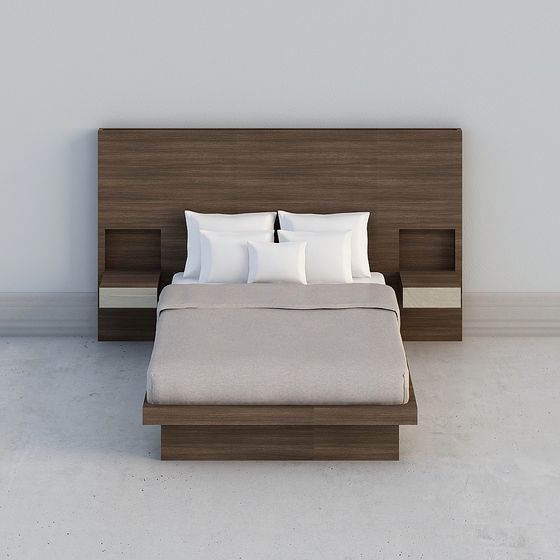 Contemporary Minimalist Bed Frame 3D model
