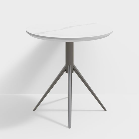 Elegant Low-Poly Round Table 3D model for Interiors