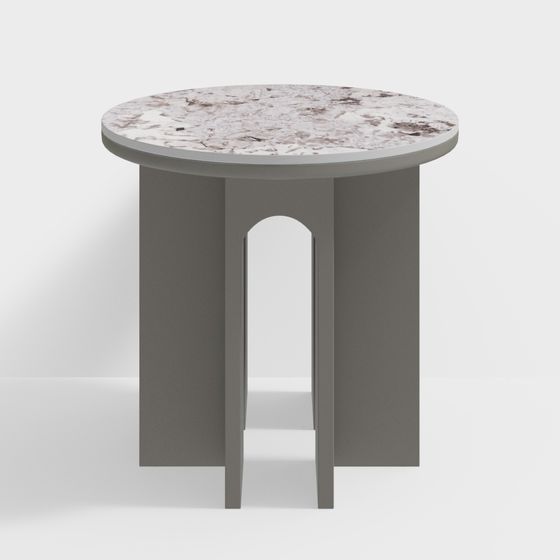 Stylish Low-Polygon Round Table 3D model