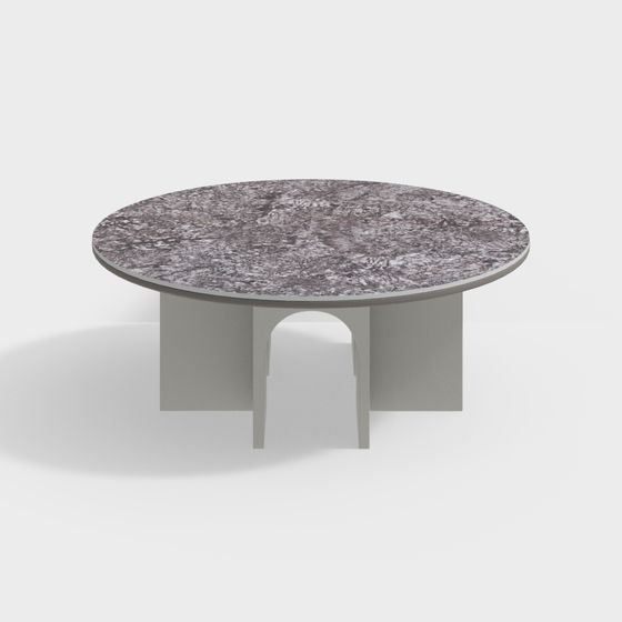 Round Model Designs Minimalist Round Table 3D Model Design