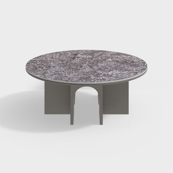 Elegant Minimalist Round Table 3D model