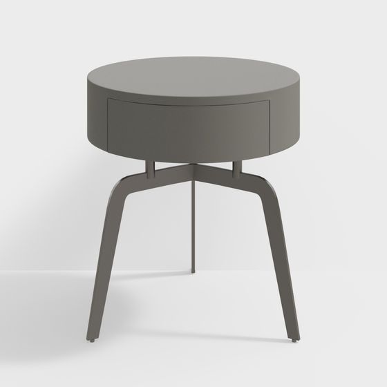 Elegant Round Side Table 3D model