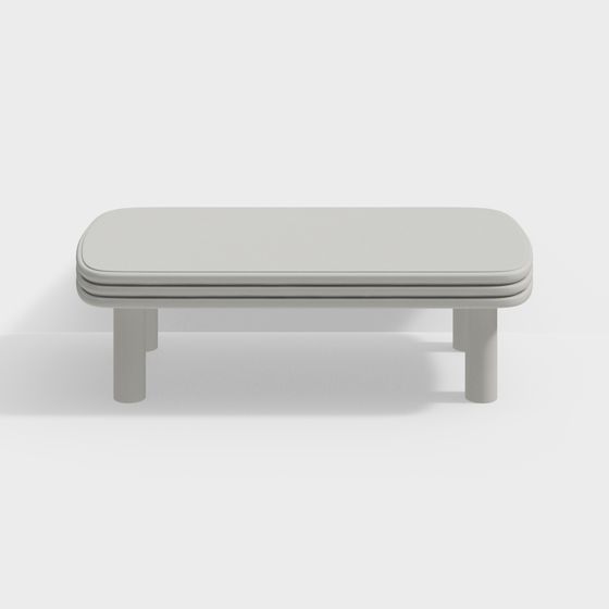 Urban Bench 3D Model - Modern Minimalist Design