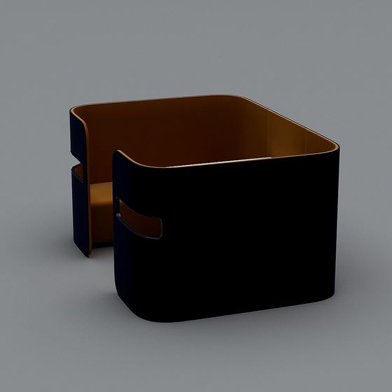 Elegant Low-Polygon Storage Box 3D model