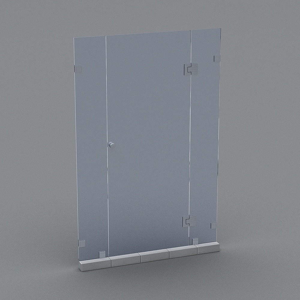 Elegant Glass Door 3D model Design