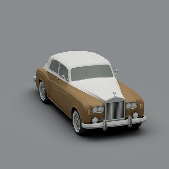 Luxury Low-Poly Vintage Car 3D model