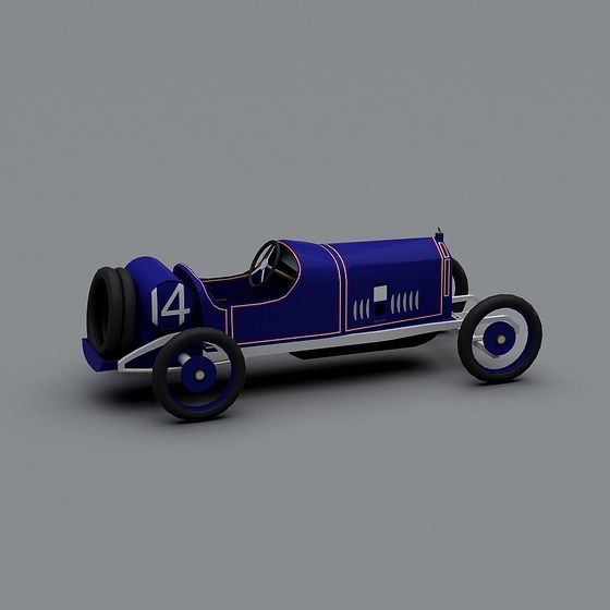 Retro Modern Racing Car 3D model
