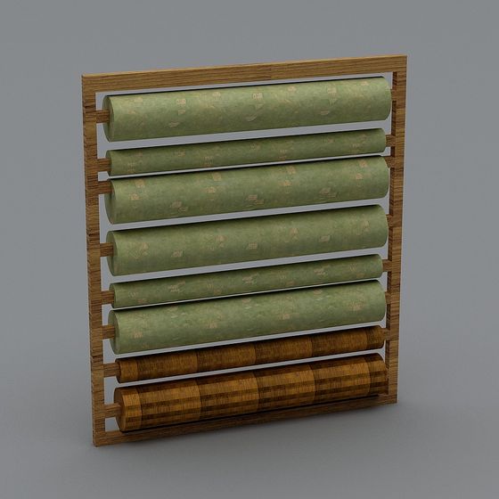 Elegant Bamboo Roll Curtain 3D model for Creative Projects