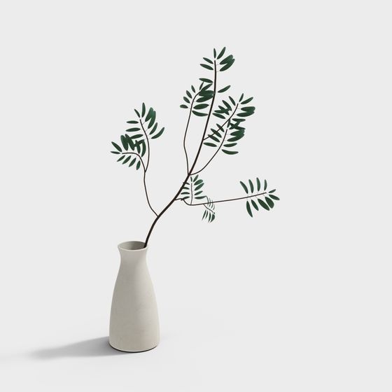 Nature's Rhythm Vase 3D model for Creative Designs