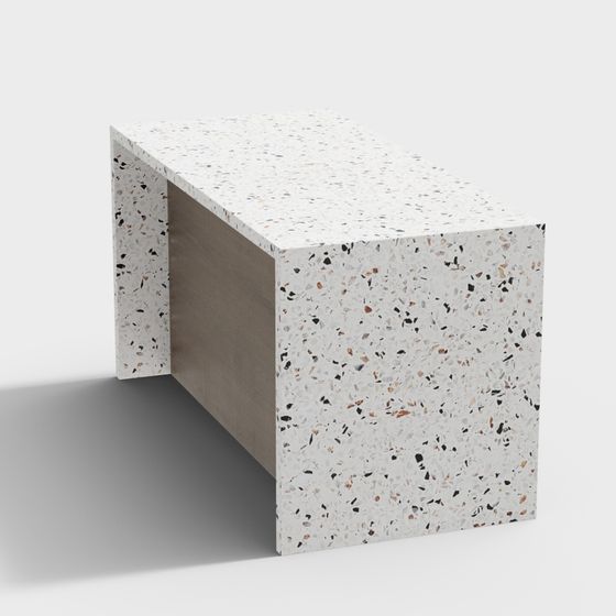 Concrete Top Bench 3D model for Modern Spaces